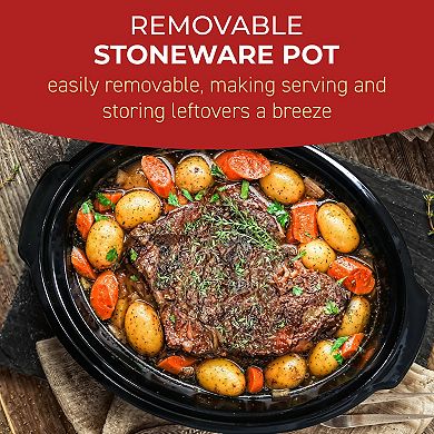 Elite Cuisine 8.5Qt. Stainless Steel Slow Cooker with Adjustable Settings and Keep Warm