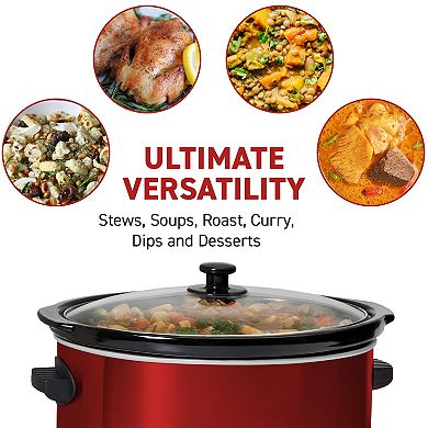 Elite Cuisine 8.5Qt. Stainless Steel Slow Cooker with Adjustable Settings and Keep Warm