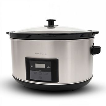 Elite Cuisine 8.5-qt Stainless Steel Programmable Slow Cooker