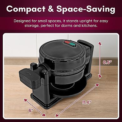 Elite Cuisine Flip Belgian 1.25-in. Waffle Maker