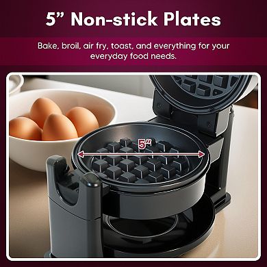 Elite Cuisine Flip Belgian 1.25-in. Waffle Maker