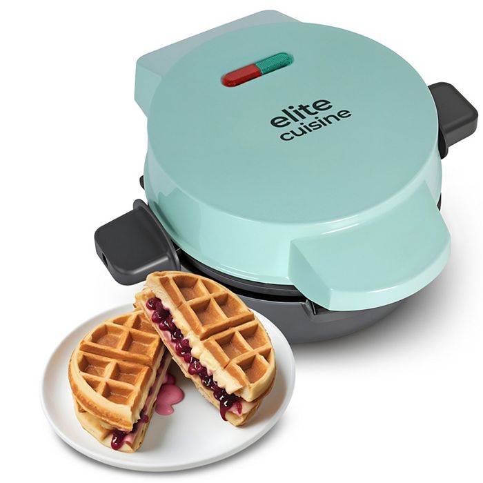 Elite Cuisine Stuffed Extra Thick Belgian Waffle Maker (Mint)