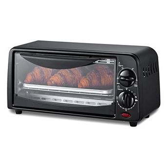 Elite Cuisine 2 Slice Toaster Oven with Time and Temp Knobs