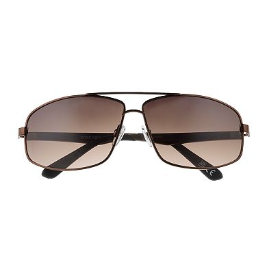 Men's Dockers® Smoke Lens Brown Aviator Sunglasses