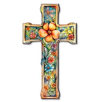 Easter Blossom Wooden Cross By G. Debrekht