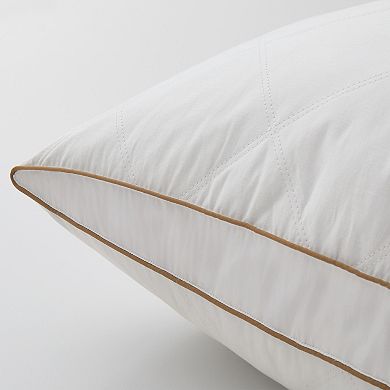 Unikome Luxury Bed Pillows For Sleeping 2 Pack, Supportive Breathable Gusset Goose Down Pillow