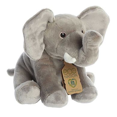 Aurora Large Grey Eco Nation Eco Hugs 13" Elephant Eco-friendly Stuffed Animal