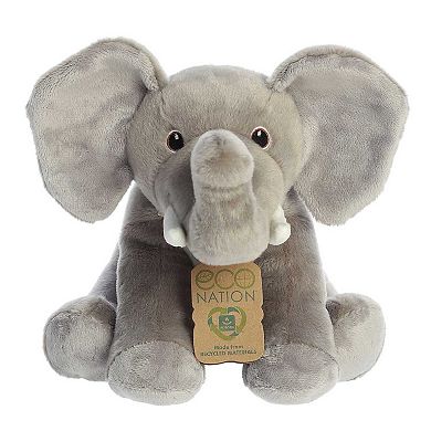 Aurora Large Grey Eco Nation Eco Hugs 13" Elephant Eco-friendly Stuffed ...