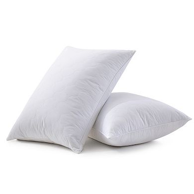 Unikome Quilted Side Sleeper Bed Pillow, White Soft Goose Down Soft Pillow