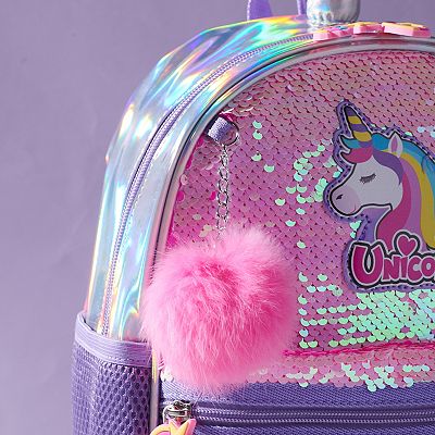 claire's unicorn reversible sequin mini backpack – Little Martin's Drawer and gifting. Sunveno Unicorn Reversible Backpack, sequins/pom-pom