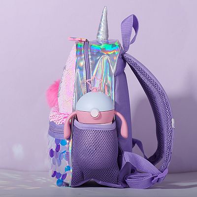 glitter unicorn mini backpack Quilted & Studded Pink 19.05W x 20.32 x 8.89D cm Wonder Nation Girl's 17 inch