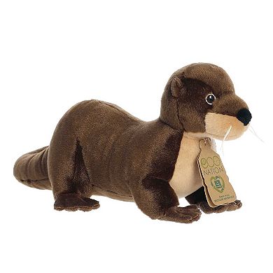 Aurora Large Brown Eco Nation Eco Hugs 16" River Otter Eco-friendly Stuffed Animal