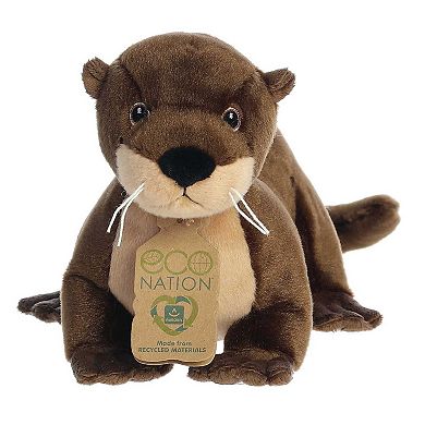 Aurora Large Brown Eco Nation Eco Hugs 16" River Otter Eco-friendly Stuffed Animal
