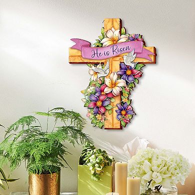 Bless Our Home Wooden Cross By G. Debrekht