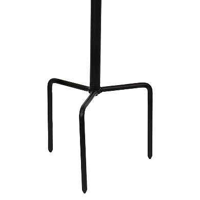 Sunnydaze Simple 3-Prong Steel Gazing Globe Stand - 24 in - Black
