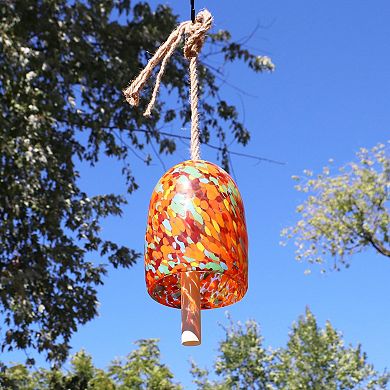 Sunnydaze Natural Melody Glass Wind Chime Bell - 7.5 in - Tropical Popsicle