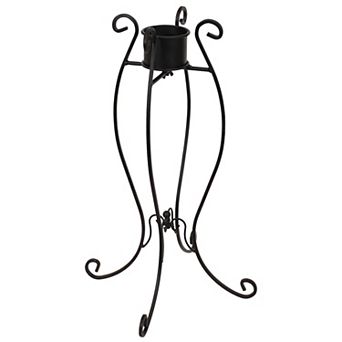 Sunnydaze Graceful Curved Steel Gazing Globe Stand - 18.25 in - Black