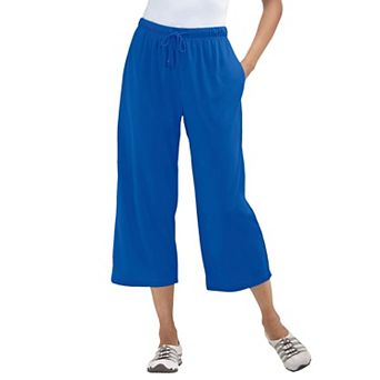 Woman Within Plus Size Sport-Knit Pull-On Capri Pants