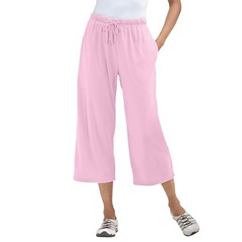 Woman Within Plus Size Sport-Knit Pull-On Capri Pants