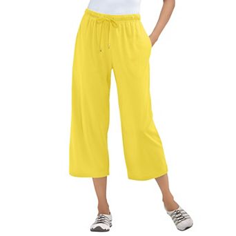 Woman Within Plus Size Sport-Knit Pull-On Capri Pants