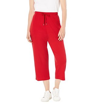 Woman Within Plus Size Sport-Knit Pull-On Capri Pants