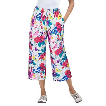 Woman Within Plus Size Petite Sport-Knit Pull-On Capri Pants