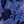 Blue Stencil Leaf