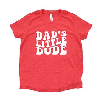 Dad's Little Dude Youth Short Sleeve Graphic Tee