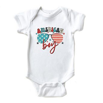 American Boy Sunglasses Baby Bodysuit