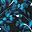Teal Swirly Leaves