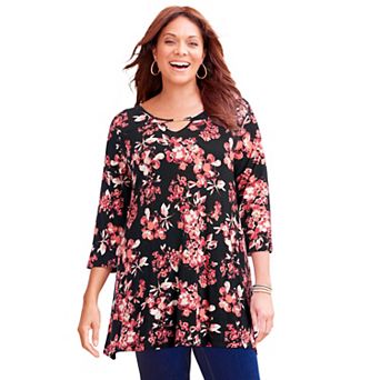 Catherines Women's Plus Size Seasonless Swing Tunic