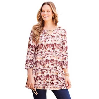 Catherines Women's Plus Size Seasonless Swing Tunic