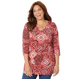 Catherines Women's Plus Size Seasonless Swing Tunic