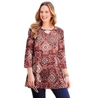 Catherines Women's Plus Size Seasonless Swing Tunic