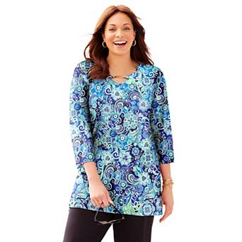Catherines Women's Plus Size Seasonless Swing Tunic