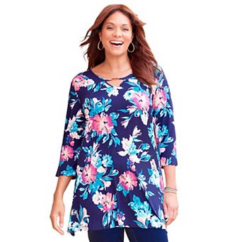 Catherines Women's Plus Size Seasonless Swing Tunic