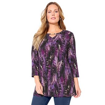 Catherines Women's Plus Size Seasonless Swing Tunic