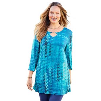 Catherines Women's Plus Size Seasonless Swing Tunic
