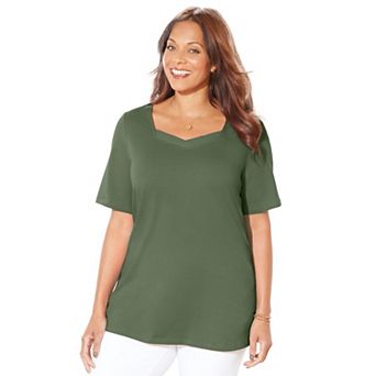 Catherines Women's Plus Size Suprema Sweetheart Tee