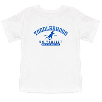 Toddlerhood University Toddler Short Sleeve Graphic Tee