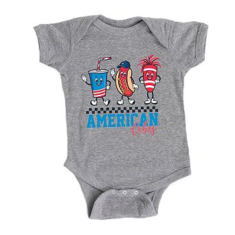 American Vibes Hot Dog Baby Bodysuit