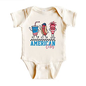 American Vibes Hot Dog Baby Bodysuit