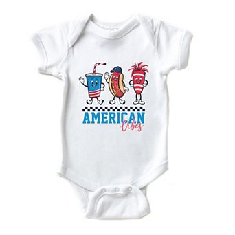 American Vibes Hot Dog Baby Bodysuit