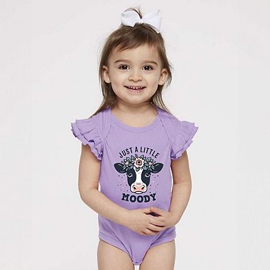 A Little Moody Baby Flutter Sleeve Bodysuit