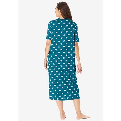 Dreams & Co. Plus Size Long Print Sleepshirt