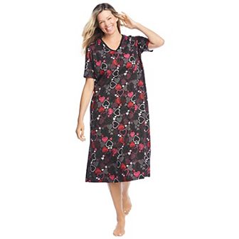 Dreams & Co. Plus Size Long Print Sleepshirt