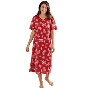 Dreams & Co. Plus Size Long Print Sleepshirt