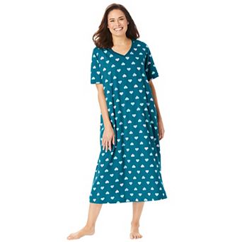Dreams & Co. Plus Size Long Print Sleepshirt