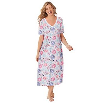 Dreams & Co. Plus Size Long Print Sleepshirt