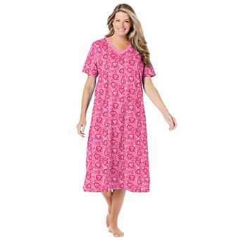 Dreams & Co. Plus Size Long Print Sleepshirt